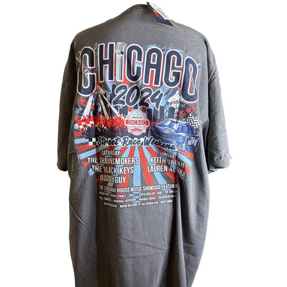 NASCAR 2024 Chicago Street Race Weekend Concert Graphic Tee, Size 2XL, NWT - Picture 5 of 7